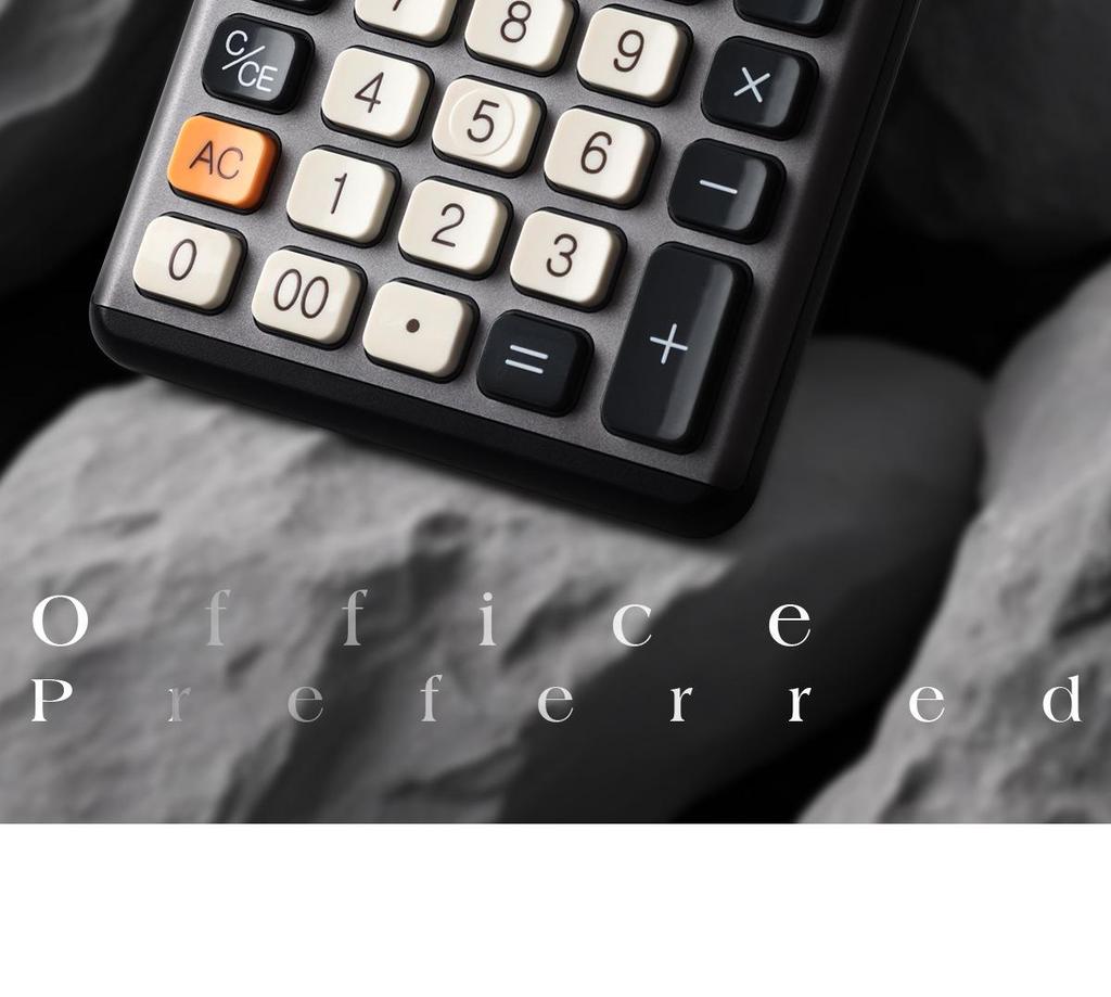 Compact Dual-Power Silent Calculator for Students with 12-Digit HD Display