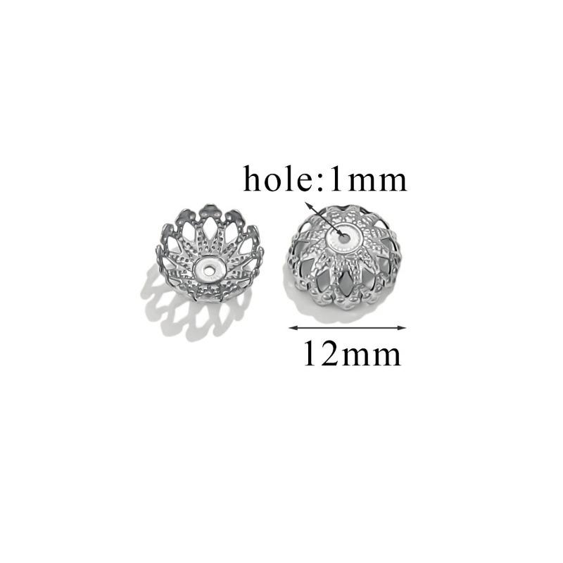 Stainless Steel Petal Bead Caps, Bead Caps with 18k Vacuum Plating, Diy Necklace Bracelet Jewelry