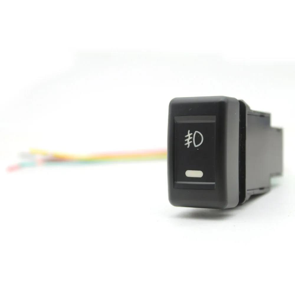 1PC LED DRL Light Radar Power On Off Camera Rearview Mirror Front Rear Fog Lamp Switch Button With Wire For Isuzu KV100 700P