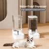 Automatic Large Capacity Gravity Pet Food Feeder Water Dispenser Set Transparent Storage Tank Cat Dog Food Water Dispenser Combo