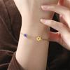 Chai Star of David Charms Bracelets Blue Turkish Evil Eyes Hexagram Stainless Steel Pendants Hand Chain Amulet Je Jewelry