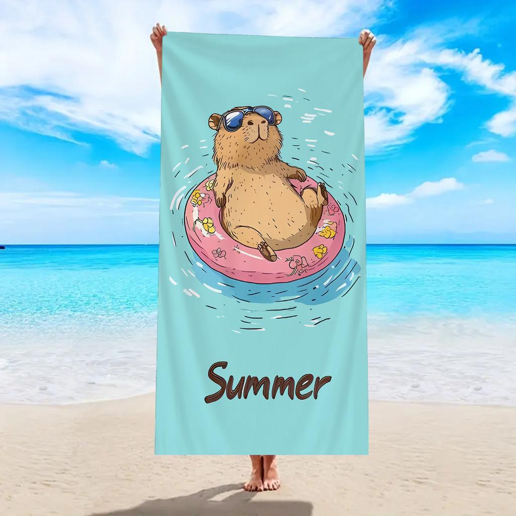 1pc Dolphin Octopus Animal Large Beach Towel, Quick drying Water absorbing Beach Towel, Swimming, Vacation, Camping Beach Towel
