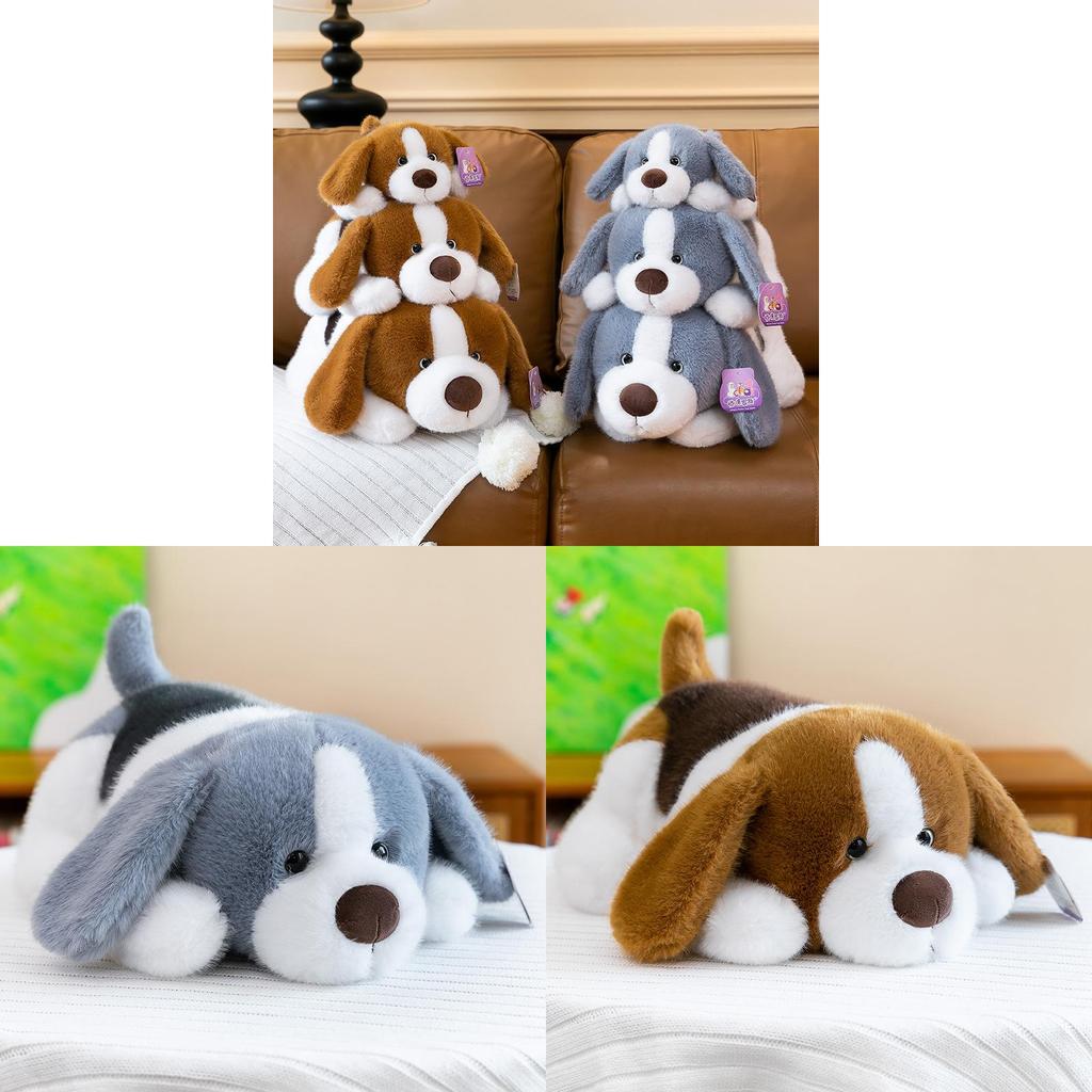 Cartoon Plush Pug And Bread Dog Soft Toys For Kids Bedroom Decor And Play