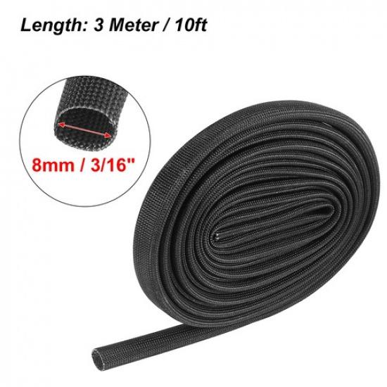 Universelles Fiberglas-Hitzedraht-Schutzschlauch-Hitzeschutz 10 Fuß 8 mm Packung mit 1