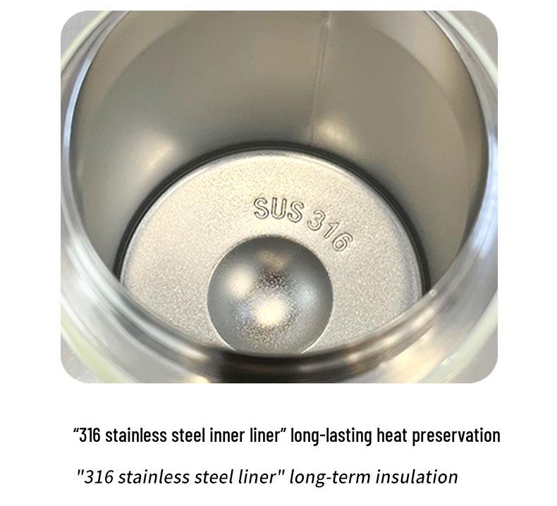 Portable Insulated Cup for Kindergarten Kids - 316 Stainless Steel, Large Capacity, Cute Design