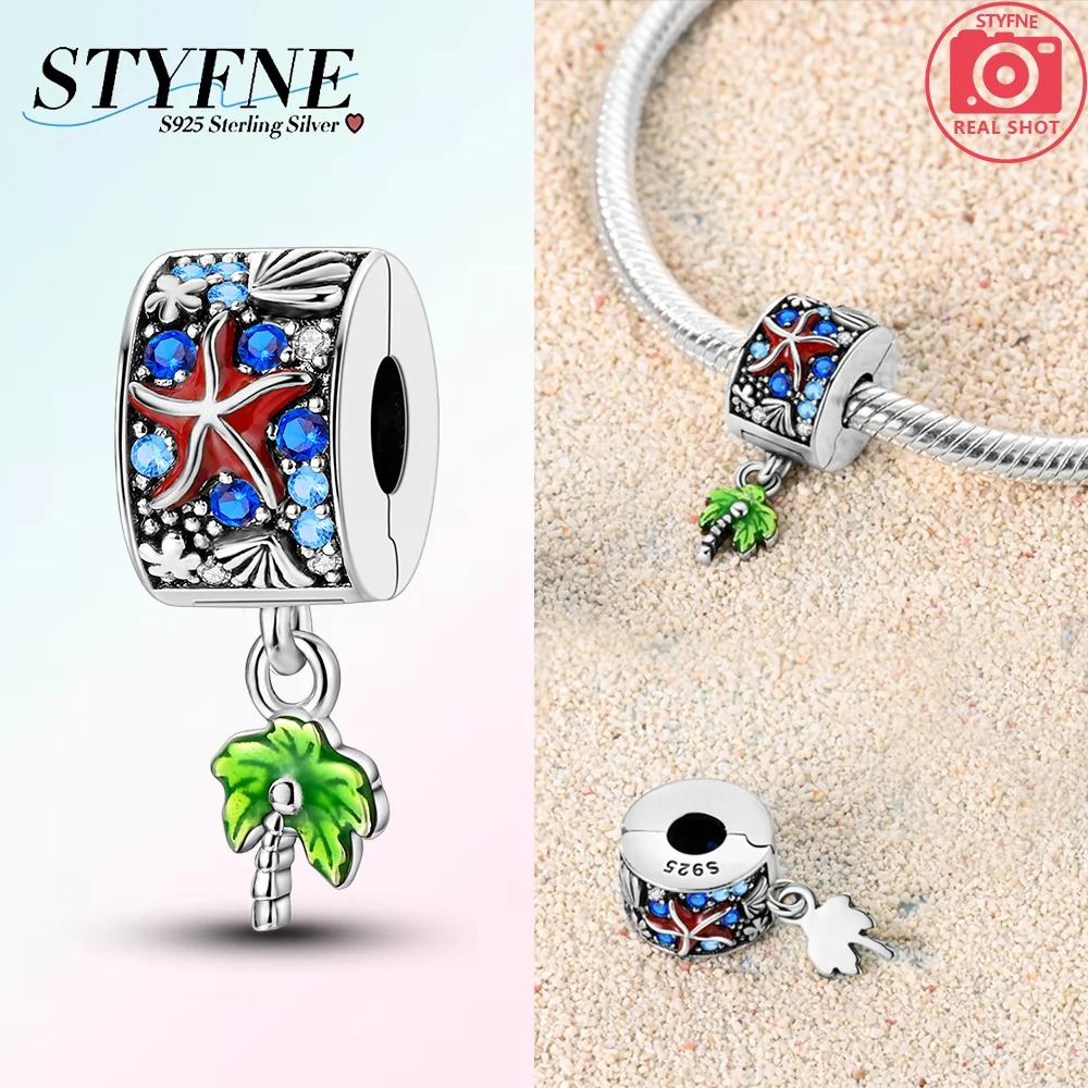 Charms Woman Charm Original Copper Blue Stars Snowflakes Box Beads Fit Bracelet Women Diy Gift Accessory Jewelry