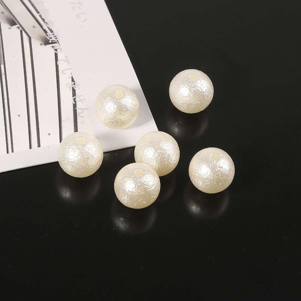 10-500Pcs ABS Wrinkled Pearl Beads for DIY Jewelry Craft Making Home Decoration Art Faux Pearls for Vase Fillers