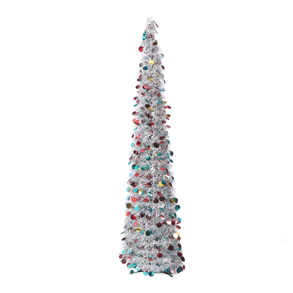 1,5m PET Faltbarer Künstlicher Weihnachtsbaum Pailletten Up Weihnachtsbaum für Heim-Feiertagsdekoration