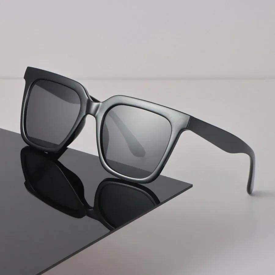 

Дизайнерские квадратные солнцезащитные очки женские мужские винтажные черные солнцезащитные очки модные очки с индивидуальностью зеркальные большая оправа бренд