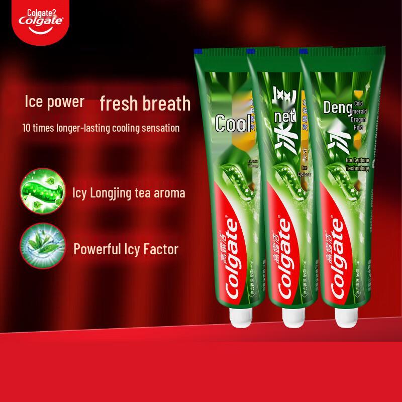 Colgate Ice Fresh Longjing Tea Toothpaste, 3 x 120g