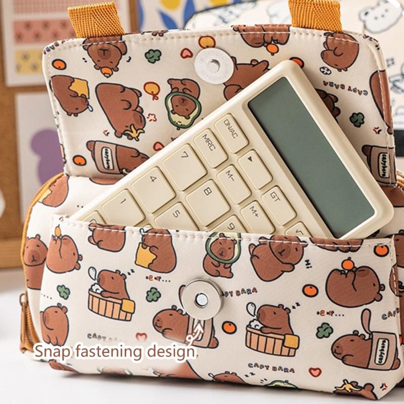 Large Capacity Pencil Case Lovely Capybara Pen Bag School Supplies for Organizing Pen Markers And Accessories