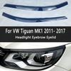 Pour Volkswagen Tiguan MK1 5N TSI TDI R 2011-2017 Lampe de Phare de Voiture Sourcils Maléfiques Paupières Cache-Garniture Kit Carrosserie 2 Pièces Autocollant 3D