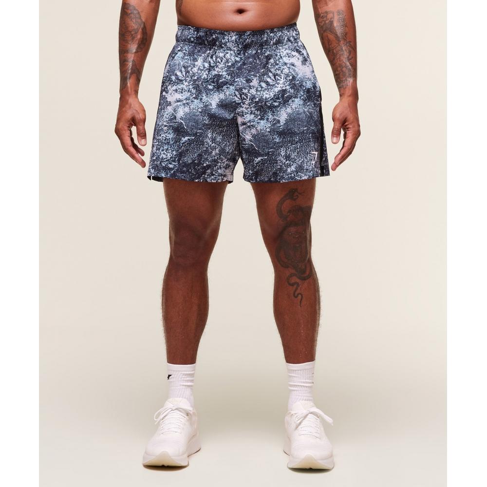 Gymshark Sport 5  Shorts Smoke Blue Black A1b3m Udxk