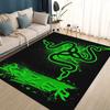 3D RAZER Game Green Sign Area 3D Print Rug Carpet for Living Room Bedroom Home Decor,kids Play Non-slip for Sofa Doormat