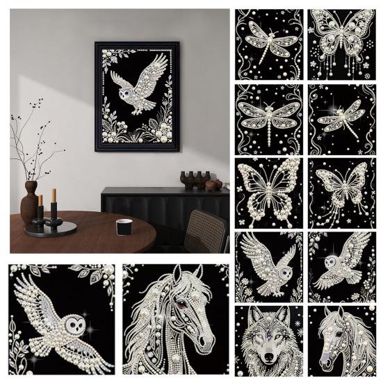 3D-Perlenmalerei-Set zum Selbermachen: Mosaik-Wandbild mit Strassperlen und Schmetterlingen für Erwachsene – ideal für die Schlafzimmerdekoration.