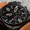 AVI-8 Hawker Hunter Charcoal Ember Brown Retrograde Chronograph Quartz AV-4052-02 Mens Watch