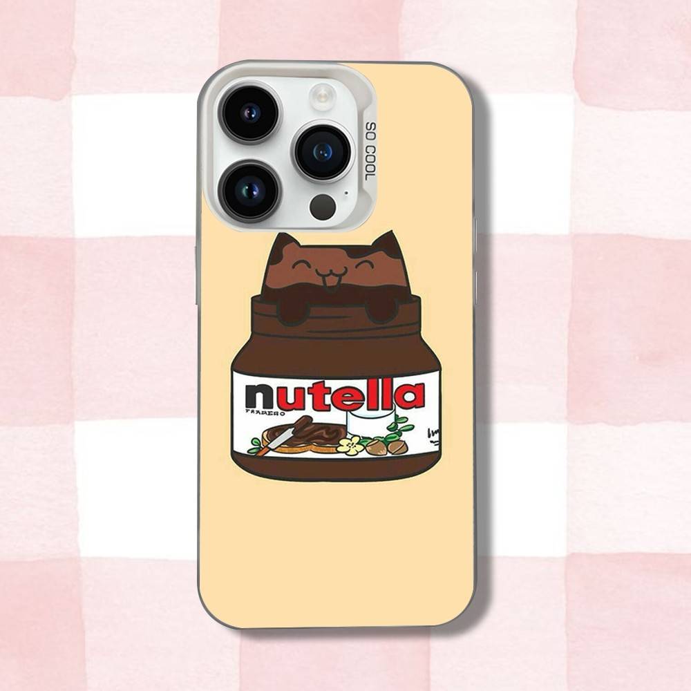 

Чехол для телефона N-Nutellas C-Chocolate Art для iPhone 16,15,14,13,12,11,Pro,XS,Max,Plus,Mini,SE Белый Конфетный Матовый Ударопрочный Чехол iPhone15pro
