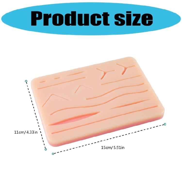 Surgical Suture Training Silicone Skin Pad with 14 Wound Suture Practice Skin Model For Technique Practice