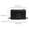 Retro Style Fashion Chain Shoulder Bag for Women Snake Pattern Crossbody Small Square Bag Trendy Accessory