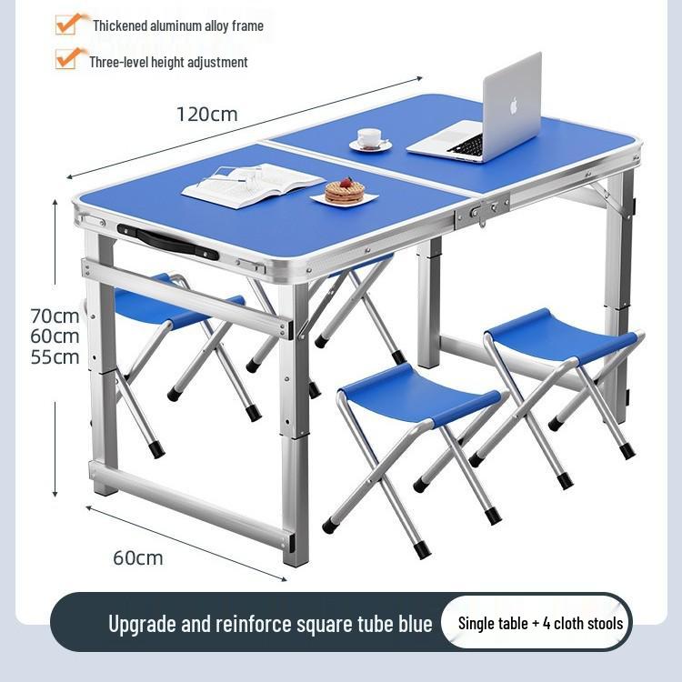 Aluminum Alloy Portable Folding Table and Chairs for Outdoor Market Promotions