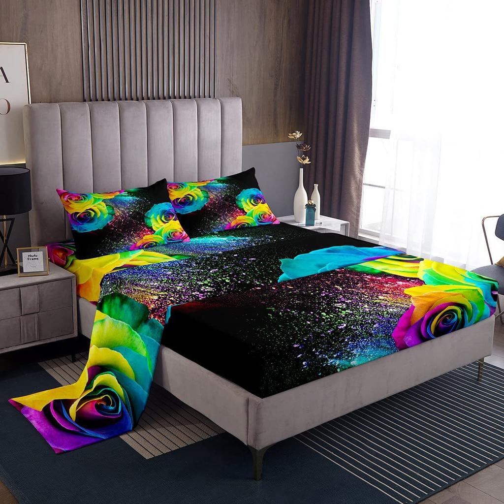 Camouflage Personalized Pattern Bed Hat Four-piece Bedding Set Bedroom Dormitory Bedding Decoration