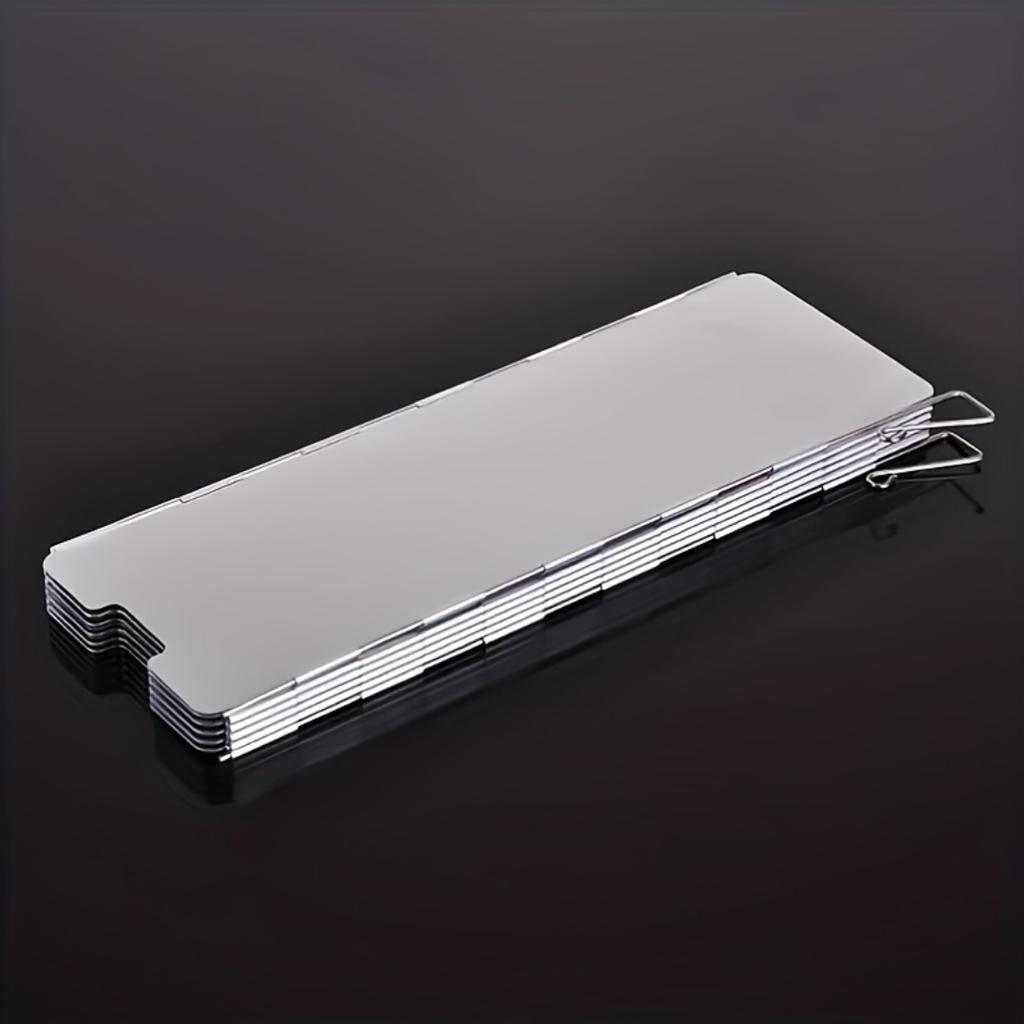 Portable Folding Outdoor Wind Shield, Aluminum Alloy Durable Baffle, Essential Camping Accessory For Hiking, Picnic And Outdoor Cooking