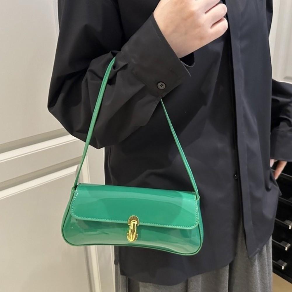 Flap Decor Vintage Underarm Bag Solid Color Tote Bag Suitable Handbag Party