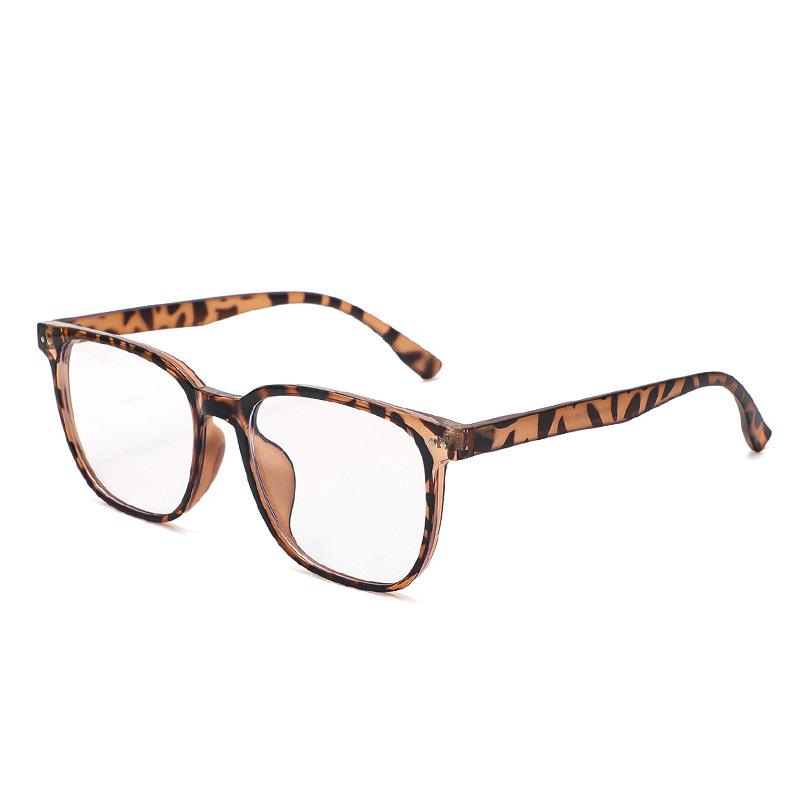 2026 Korean Square TR90 Anti-Blue Light Glasses Frame with Prescription-Ready Large Plano Lenses, Style 1014.