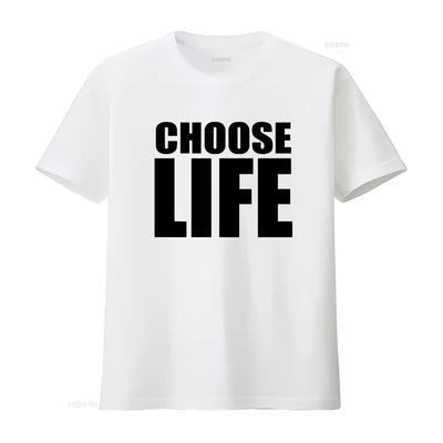 Choose Life Wham T Shirt Top Unisexs Ladies Vintage Washed Casual Stretched Streetwear Unisex Breathable Slightly