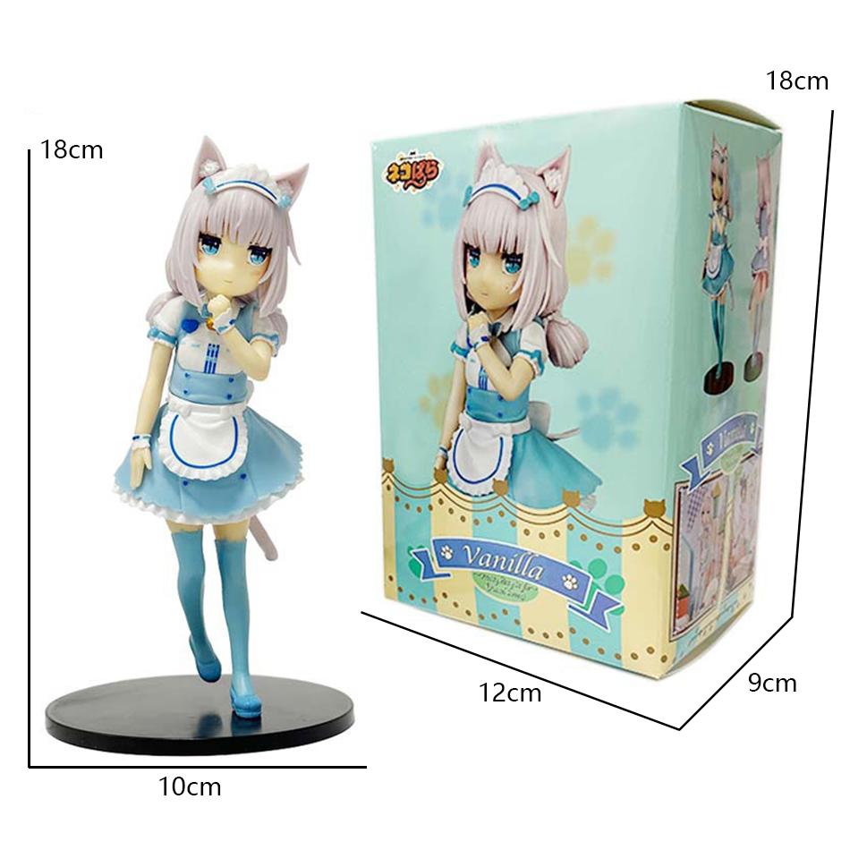 NEW 18CM Cat Maid Anime NEKOPARA Figure Chocolates Vanilla Cute Pretty Cat Style Model PVC Static Child Toys Collectible Gift