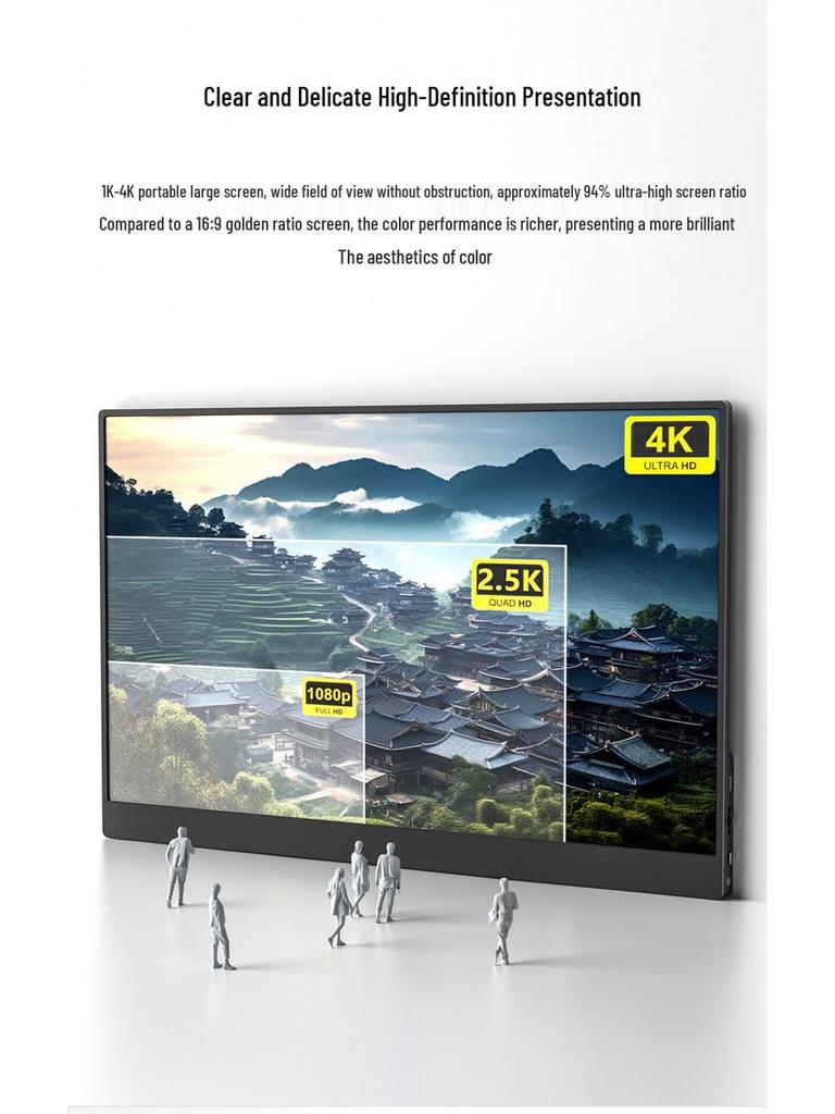 EIMIO 23.8" 4K 180Hz Portable Gaming Monitor with Touchscreen for PS5 Usage