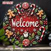 Retro 8x8 Inch Gingerbread Men Christmas Tin Sign Metal Wall Decor Vintage Kitchen Plaque Holiday Home