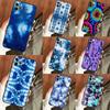 Blaues Tie-Dye Handyhülle Für iPhone 17 Air 13 16 15 11 12 14 Pro Max 13 12 mini 15 16 Plus 16e Hülle Coque