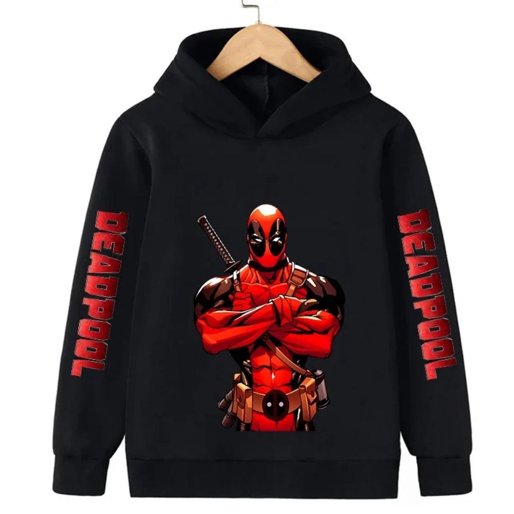 Deadpool Grafické dětské mikiny Móda pro kluky Mikiny s kapucí Podzimní oblečení Kreslené filmy Neformální oblečení Dívčí topy Mikiny