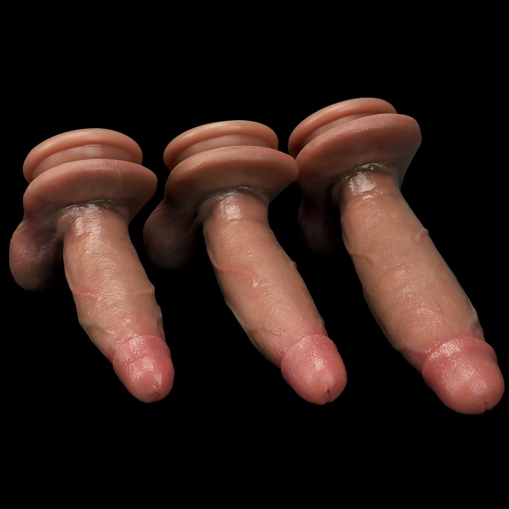 Tekuté silikonové simulační dildo s přísavkou Žena masturbátor Popruh na penis na penis Realistický penis Fisting Slave BDSM