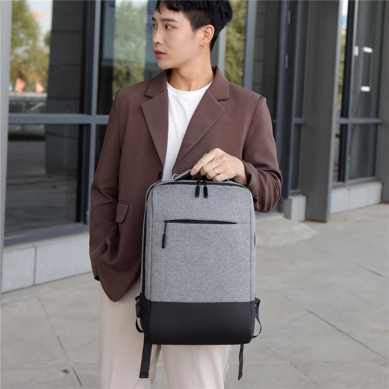 Nový unisexový jednobarevný voděodolný a prodyšný business fashion ležérní všestranný batoh na každý den