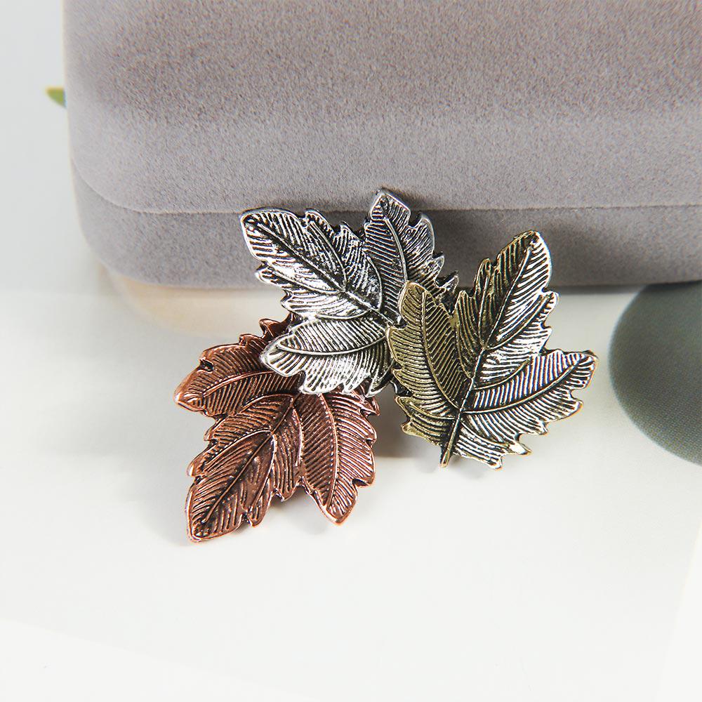 Vintage Maple Leaf Broschen Metall Frauen Mädchen Charme Exquisite Kragen Revers Brosche Pins Mode Schmuck Party Bekleidungs ​​Zubehör