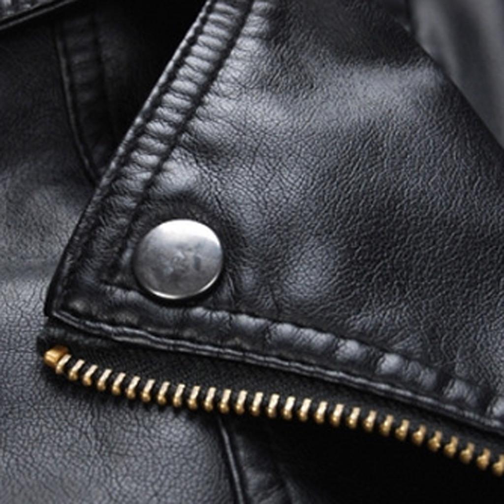 Trendy Women Leather Zipper Jacket Slim Biker Motorcycle Coat Punk Outwear