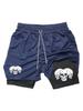 Muay Thai Kick Boxing MMA Shorts Triple Three Skull Men Women Unisex Double Layer Quick Dry Breathable Training Sport Gym Fitness Workout