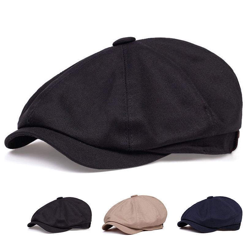 Newsboy Hats for Men Flat Cap Cotton Adjustable Breathable Irish Cabbie Ivy Driving Hunting Hat