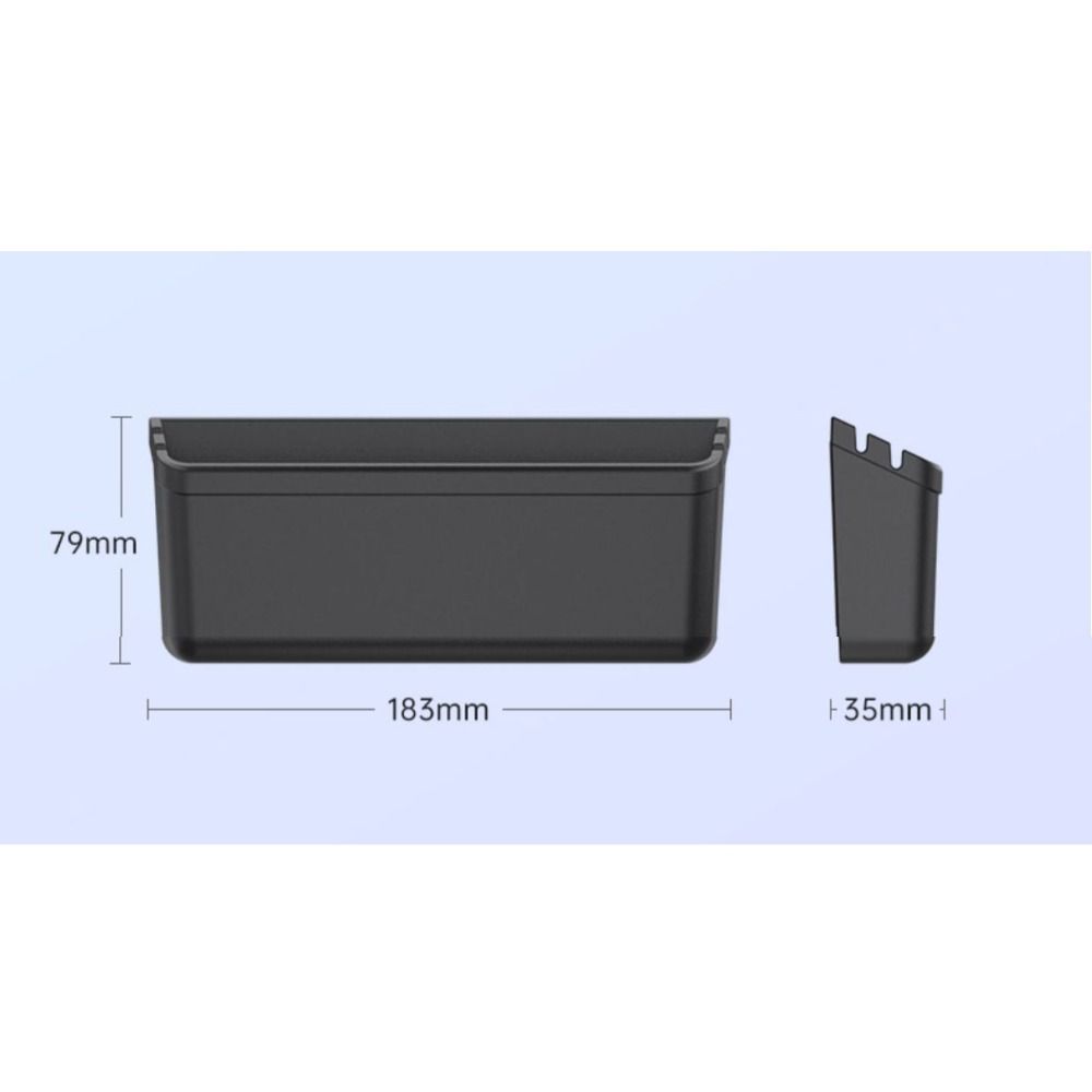 Black Car Storage Box Pocket Multifunction Container New Door Side Organizer