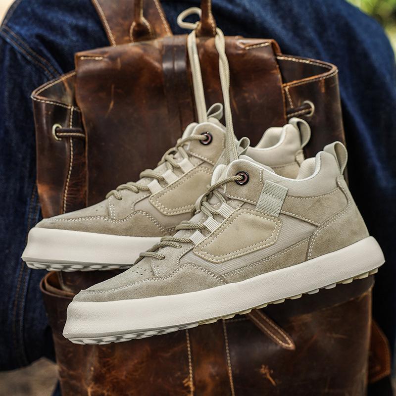 New autumn sports high-top shoes medium-top retro casual board shoes