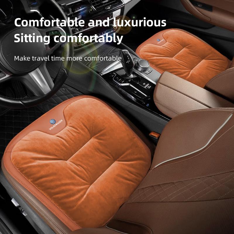 2026 Hot For Volkswagen VW Car Seat Cushion Flannel Soft Pad Interior Accessories For VW GTI Polo Golf Passat Tiguan Arteon Toua