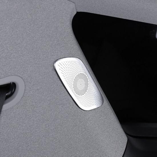 2X Chrome Door Speaker C Pillar Cover Trim Decoration For Hyundai Palisade +