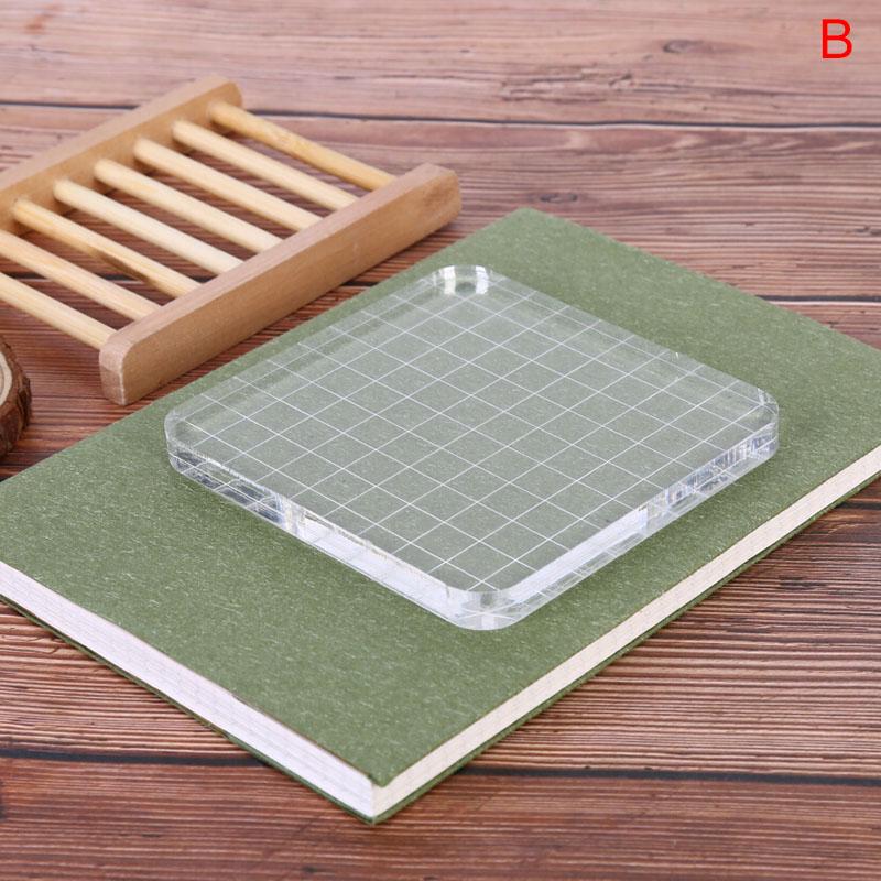 Acrylic Clear Handle Seal Stamp Block Diy Scrapbooking Album Stamps Craft Making