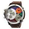 FOCE 55mm Men's Big Dial Three-Time Metal Watch FM7745L-WI