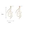 Punk Human Face Drop Earrings For Women Retro Abstract Hollow Out Statement Hand Metal Fashion Dangle Earring Jewelry