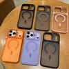 iPhone 17 Air Color-Block Hülle mit Hautgefühl, Metall-Kamerahalterung & Magnetischer Adsorption für Apple 16/15