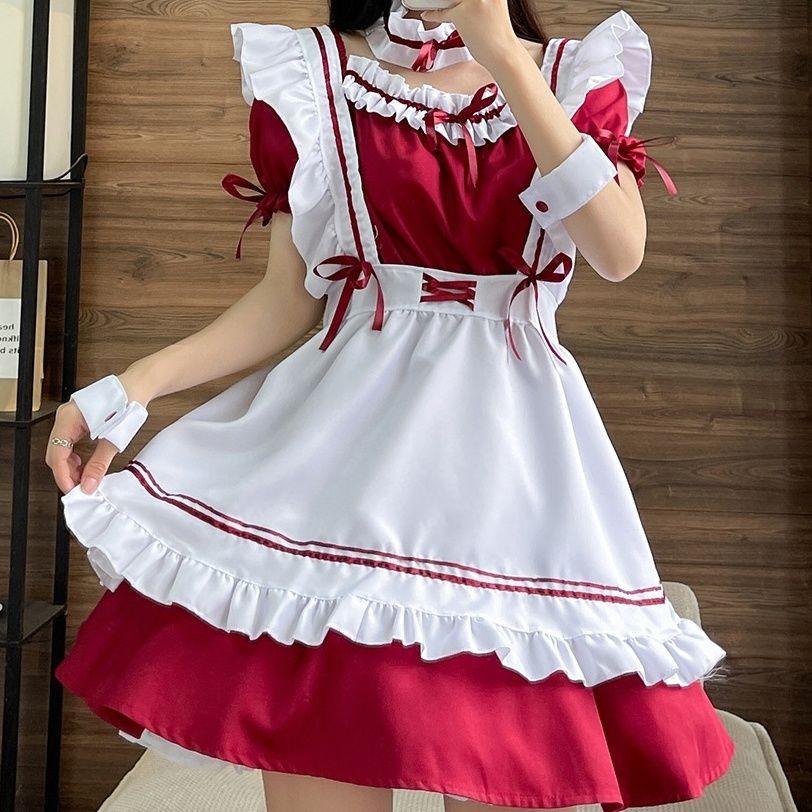 Kostým pro služebnou Cos Roztomilé šaty pro služebnou ve stylu Lolita Sexy Uniform Dámská souprava