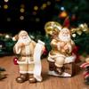 Handcrafted Santa Statue Resins Ornaments For Desktop Christmas Scene And Festival Decoration